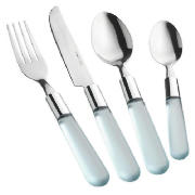 Tesco Frosted Handle Cutlery Blue 16pce