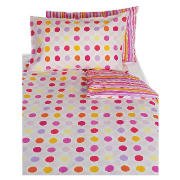 Tesco Funky Spot King Duvet Set, Pink