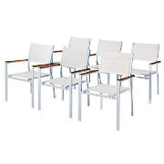 Tesco Geneva Carver Chairs, Pack Of 6