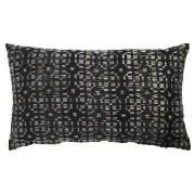 tesco Geometric Jacquard Cushion Black