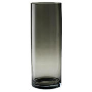 Glass Cylinder Vase 35cm Grey