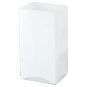 tesco Glass Tank Vase 18cm White