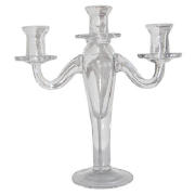 tesco Glass Three Arm Candelabra
