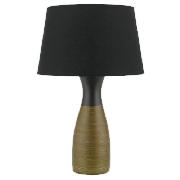 tesco Gold Ribbed Bottle Table Lamp