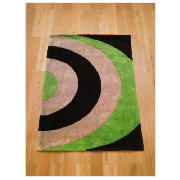 Tesco Graduated Semi Circles Rug, Green 120X170cm