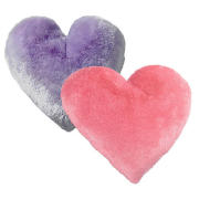 Heart Cushion Twinpack, Lilac & Pink