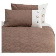 Tesco Jacquard Cuff Single Duvet Set, Chocolate