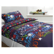 Tesco Kids Duvet Single Graffitti