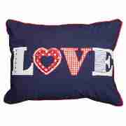 Kids Embroidered Cushion Love