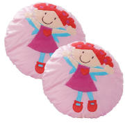 Tesco Kids Fairies Cushion Twinpack