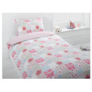 Tesco Kids Floral Patchwork Single Duvet
