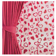 Kids Heart Voile & Curtain, Pink