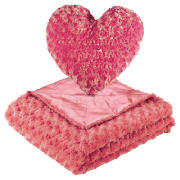 kids Rose Faux Fur throw & cushion-BUNDLE