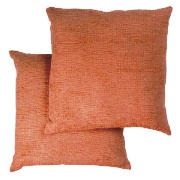 Tesco Large Chenille Cushion , Terracotta