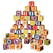 Tesco Learn Together Wooden Alphabet Blocks 50pc