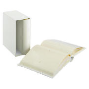tesco Leather Boxed Memo Album Cream 7x5 2pk