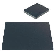Leatherboard Placemat & Coaster Set Black,