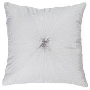 Lurex Silver Cushion, Cream, Star