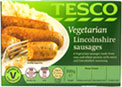 Tesco Meat Free Lincolnshire Sausages (6 per