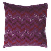 tesco Metallic Geometric Cushion , Plum