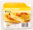 Tesco Mild Cheddar Slices (10 per pack - 250g)