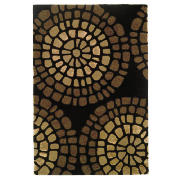 Mosaic Wool & Viscose Rug Chocolate
