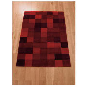 Tesco Multi Squares Rug, Red 120X170cm