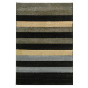 Tesco Multi Stripe Black/Duck Egg Rug 120x170cm