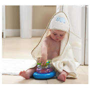 tesco My BabyS 1 Pk Emb Cuddle Robes Natural