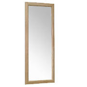 Oak Bevelled Mirror 42x100cm