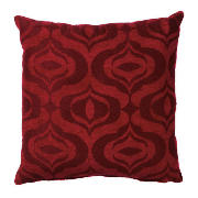 Tesco Ogee Jacquard Cushion Red, Ryley