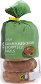 Tesco Onion and Poppy Seed Bagels (5)