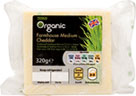 Tesco Organic Medium Cheddar (240g)
