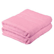 Tesco Pair Of Bath Sheets, Blush Pink