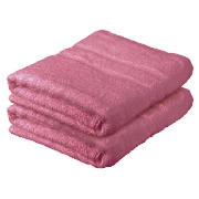 Pair of Bath Sheets, Dark Pink