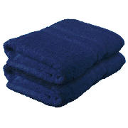 tesco Pair Of Bath Sheets Navy