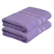 Tesco Pair of Bath Towels, Amethyst