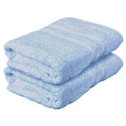 Pair Of Bath Towels, Cornflower Blue
