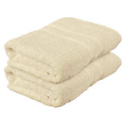 Tesco Pair of Bath Towels, Cream