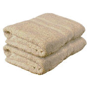 tesco Pair of Bath Towels, Taupe