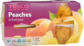 Tesco Peach Pieces Juice Fruit Pots (4x120g)