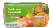 Tesco Peach Pineapple and Pear Juice Fruit Pots