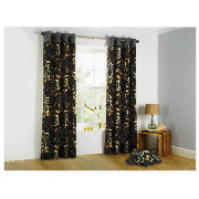 Peony Print Unlined eyelet Curtains 66 x