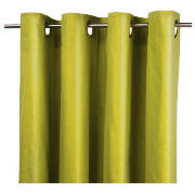 Tesco Plain Canvas Unlined Eyelet Curtain, Green