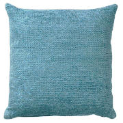 Tesco Plain Chenille Cushion, Duck Egg