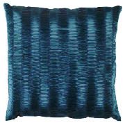 Tesco Plain Faux Silk Pleated Cushion, Teal,
