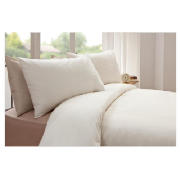 Tesco Plaindye Duvet Set Double, Cream