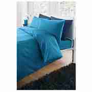 Tesco Plaindye Duvet Set Double, Teal