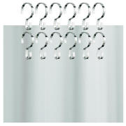 Polyester White Shower Curtain & Tesco