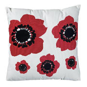 tesco Poppy Cushion Red